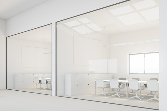 White open space office lobby