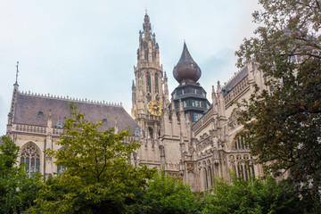 Obraz premium Medieval Cathedral in Antwerp