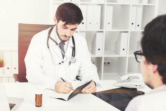 Doctor and patient in an office