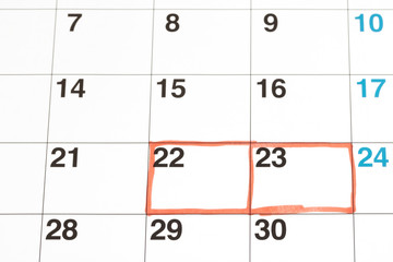 カレンダー　予定