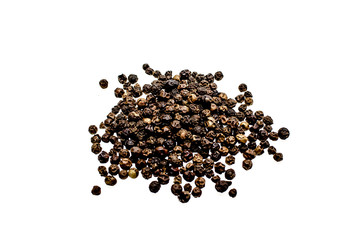 Black pepper peas on a white background