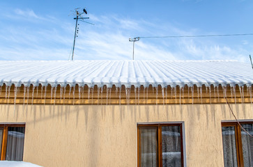 Icicles in winter