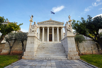 Fototapeta na wymiar Academy of Athens in Greece.