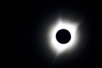 Solar wind seen during total solar eclipse