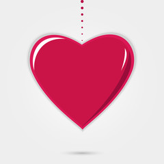 Valentines Day Heart Medallion Flat