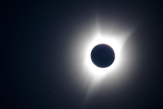 Outer solar corona during total solar eclipse