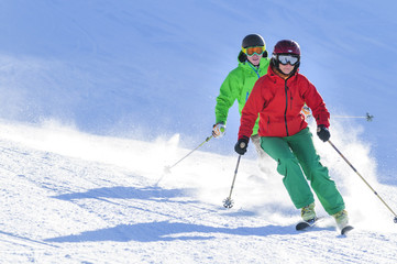 Skifahren auf gut präparierter Piste