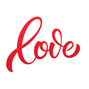 Valentines Day. Love script lettering. Valentines Day quote