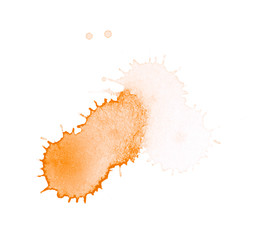 Watercolor drop stain isolated