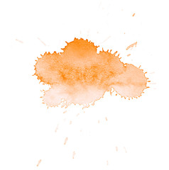 Watercolor drop stain isolated