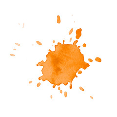 Watercolor drop stain isolated