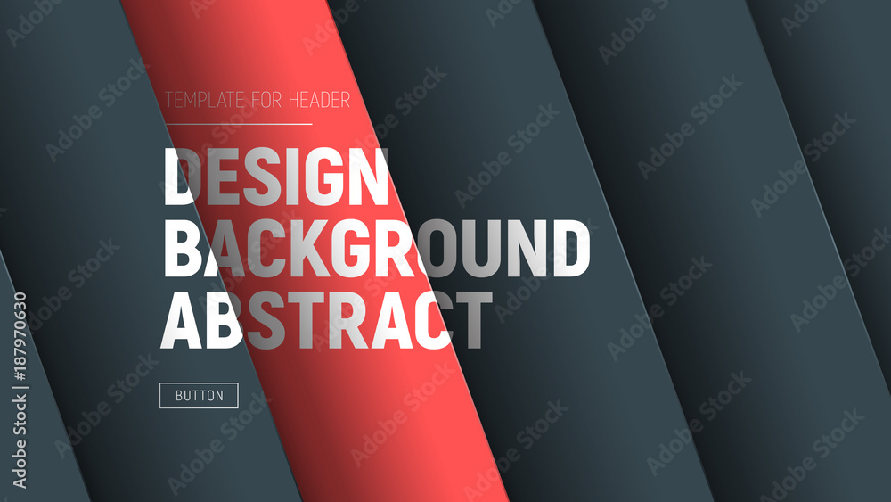 Poster web site header template with floating sheets at different heights