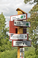wanderwegweiser in der fränkischen schweiz