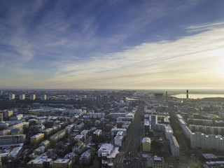 Naklejka na ściany i meble Aerial view of city Tallinn Estonia