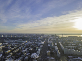 Naklejka na ściany i meble Aerial view of city Tallinn Estonia