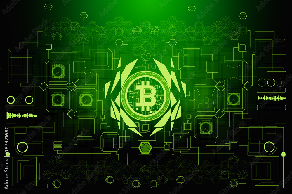 Poster abstract bitcoin backdrop