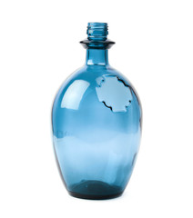 Colored glass bottle isolated