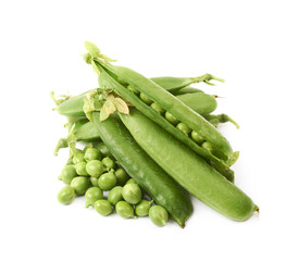 Green pea bean isolated