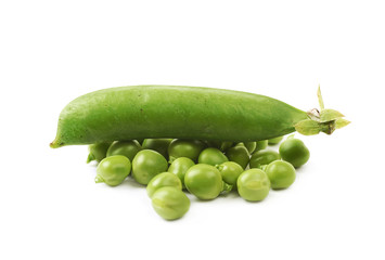 Green pea bean isolated