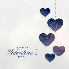 hanging hearts for valentine's day background