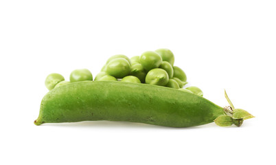 Green pea bean isolated