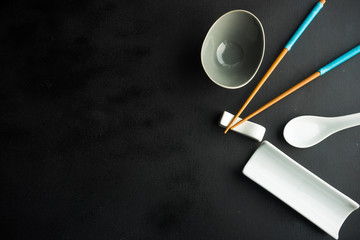 Table setting with chopsticks