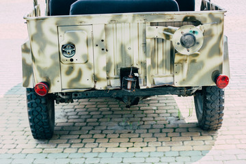 Back of the old military vehicle