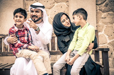 Arabian family portrait in the old city