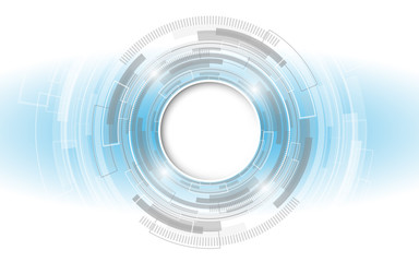 Obraz premium Grey white Abstract technology background with various technology elements