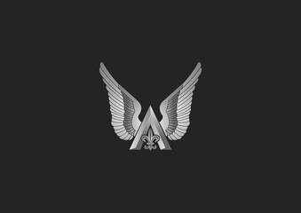 logo initial - A -wings -french