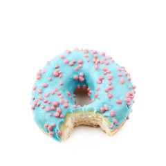 Single glazed donut isolated