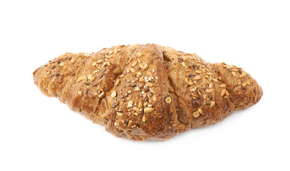 Salty croissant isolated