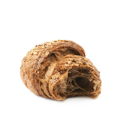 Salty croissant isolated