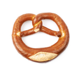 Salted bavarian bagel isolated
