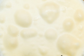 Close up texture of a pancake surface.