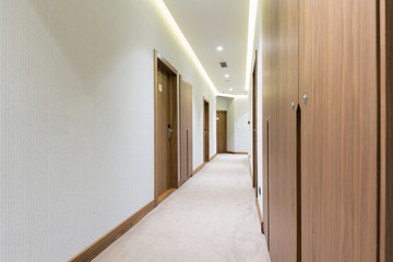 Hotel corridor interior