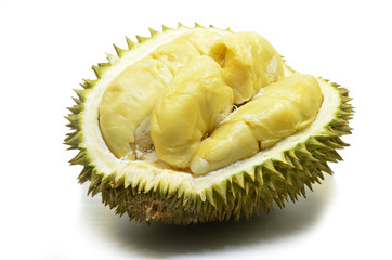 Durian fruit isolated on white background