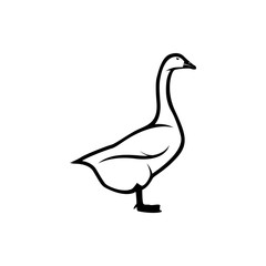 goose vector silhouette