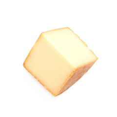 Slice of cheese isolated
