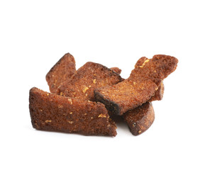 Pile of bread sticks isolated