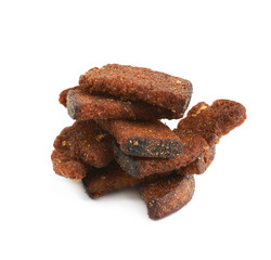 Pile of bread sticks isolated