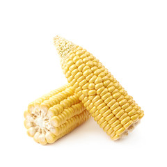 Ear of corn corncob isolated