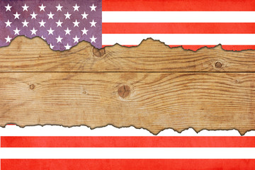 Sfondo bandiera americana strappata
