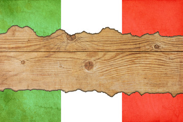 Sfondo bandiera italiana strappata