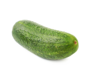 Fresh green cucumber isolated