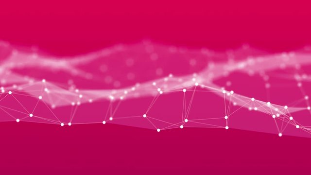 Abstract colored polygonal crystal surface. Geometric poly triangles slow motion 4K background