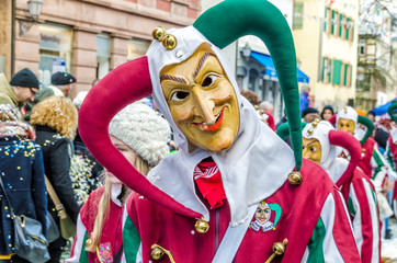  Carneval Fasnacht in the city of Lahr, Germany. Traditionally, the festive and cultural carnival...