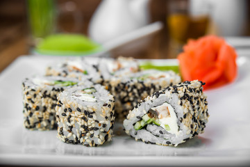 Japanese cuisine with fresh seafood