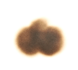 Paper burn mark stain isolated