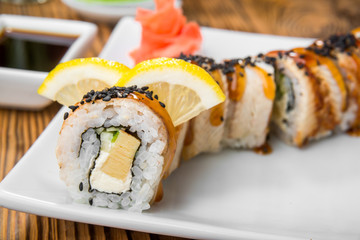 Japanese cuisine with fresh seafood